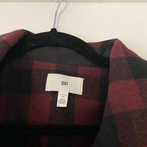 Maroon and black flannel